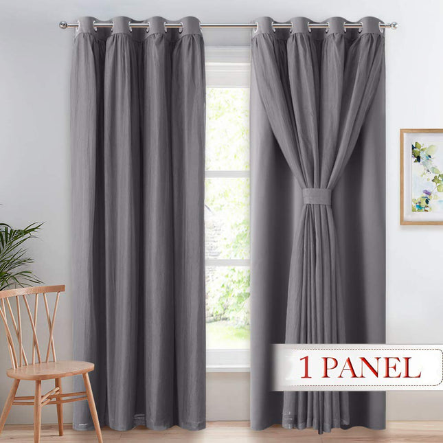 Cortina opaca doble con visillo integrado