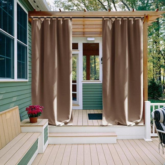 Cortina de exterior para jardín marrón