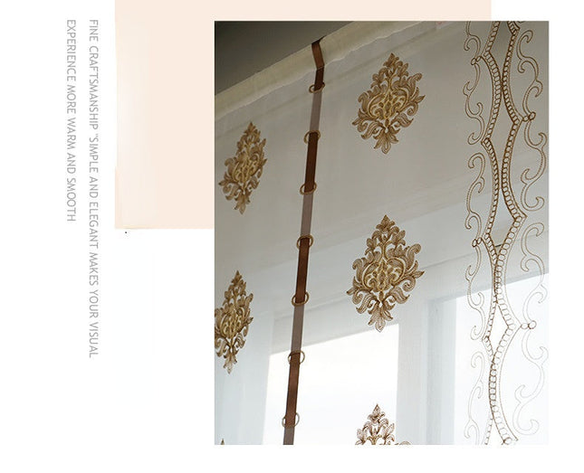 Visillo Plegable Bordado para Salón