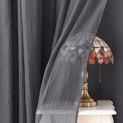 Cortina opaca doble con visillo integrado