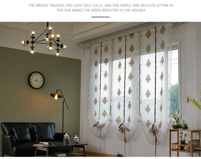 Visillo Plegable Bordado para Salón