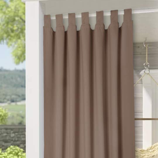 Cortina de exterior para jardín marrón