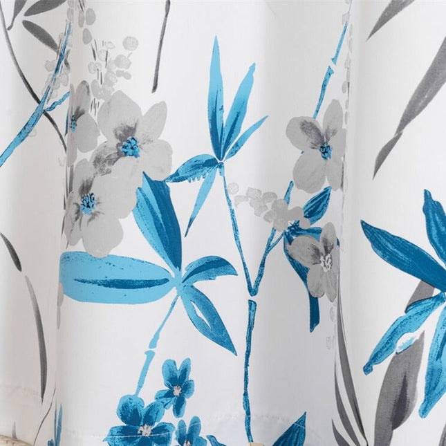 Cortina con estampado de bambú floral