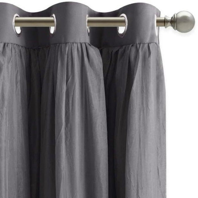 Cortina opaca doble con visillo integrado