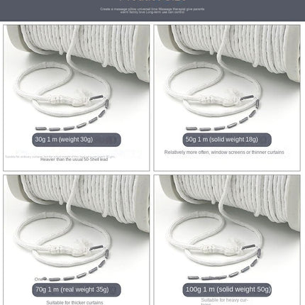 Cordón plomado para dobladillo de cortina