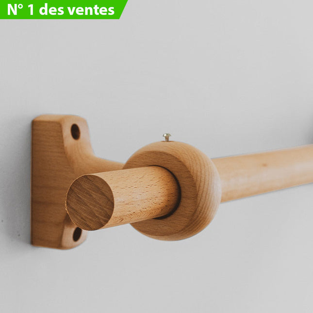 Barra de cortina imitación madera