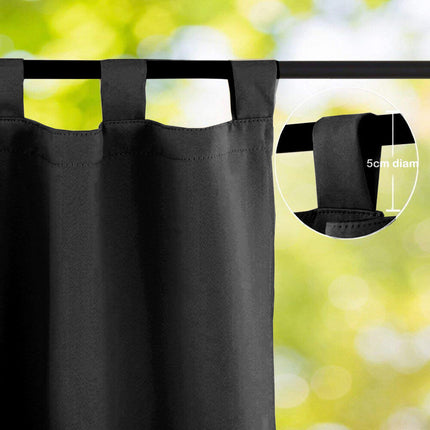 Cortina de exterior negra impermeable