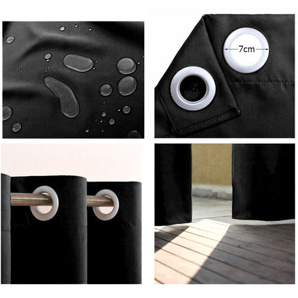 Cortina de exterior negra impermeable