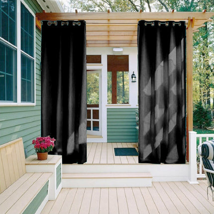 Cortina de exterior negra impermeable