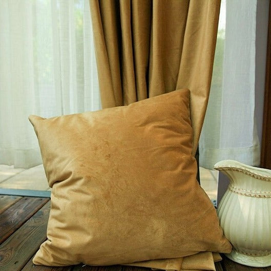 Cortina Opaca Satinada Color Ocre