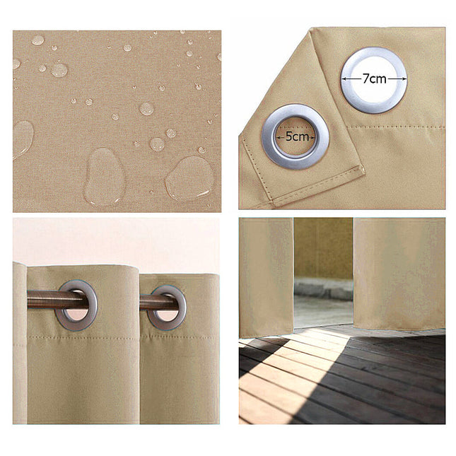 Cortina impermeable para porche y jardín.