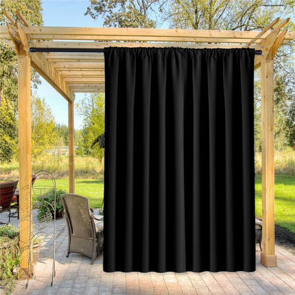 Cortina de exterior para balcón negra