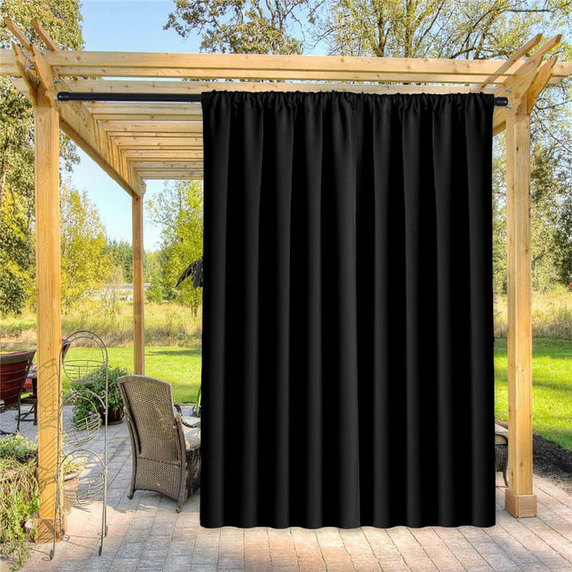 Cortina de exterior para balcón negra