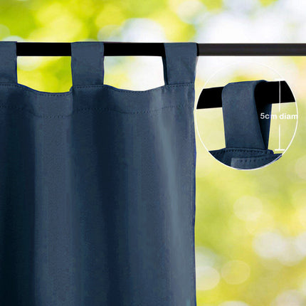 Cortina de exterior impermeable azul oscuro