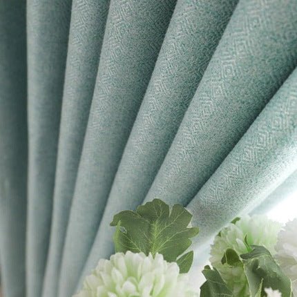 Cortina Semi-Opaca Salón color Turquesa
