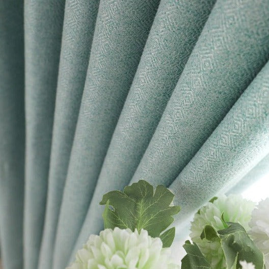 Cortina Semi-Opaca Salón color Turquesa