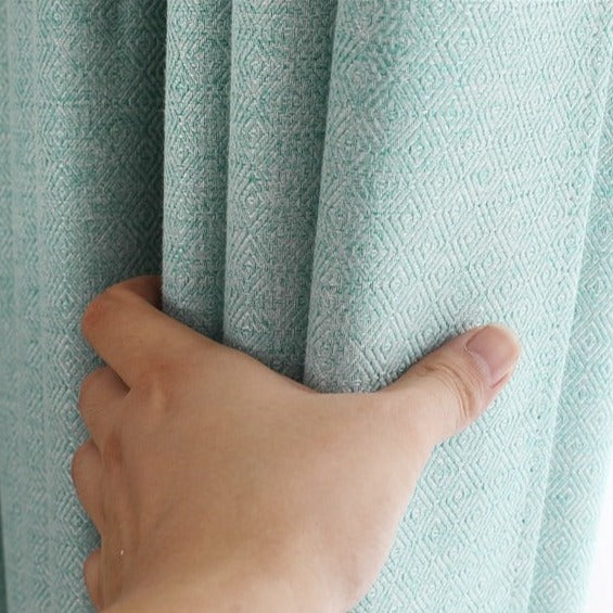 Cortina Semi-Opaca Salón color Turquesa