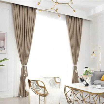 Cortina de salón moderna beige oscuro