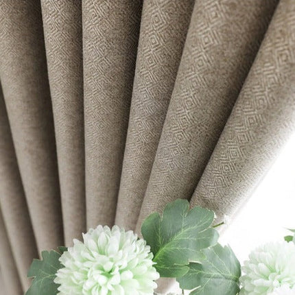 Cortina de salón moderna beige oscuro