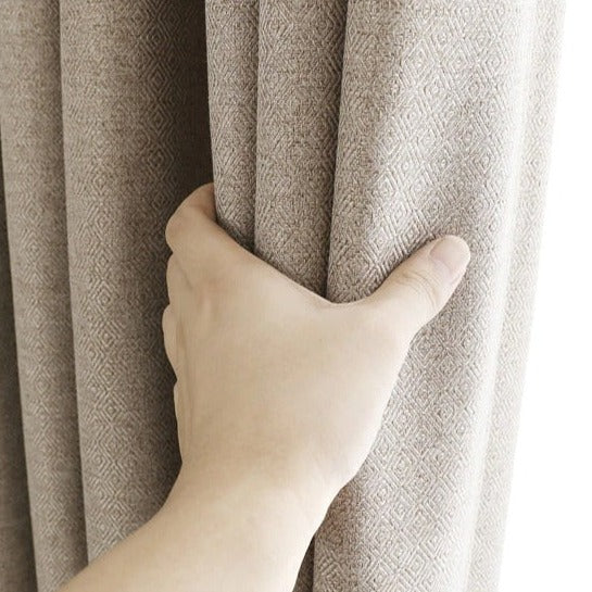 Cortina de salón moderna beige oscuro
