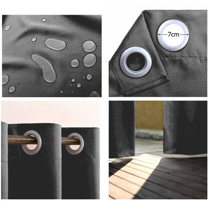 Cortina opaca de exterior para porche