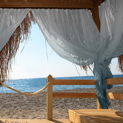 Visillo de exterior degradado con ojales