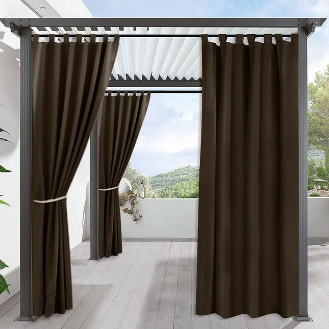 Cortina exterior opaca para patio terraza