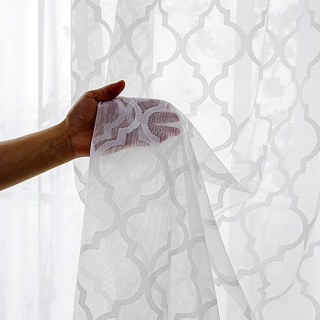 Visillo con estampado geométrico marroquí