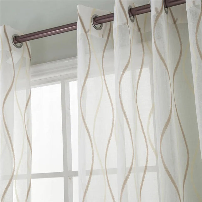 Visillo moderno con líneas onduladas