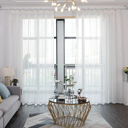 Visillo brillante con hilos de lúrex