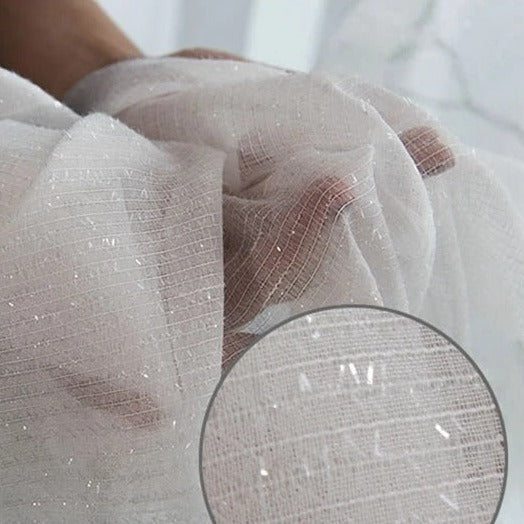 Visillo brillante con hilos de lúrex