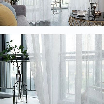 Visillo brillante con hilos de lúrex