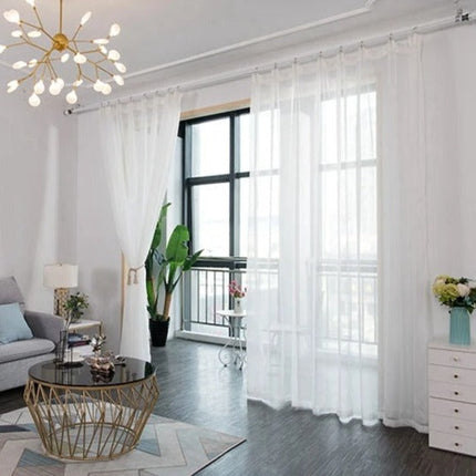 Visillo brillante con hilos de lúrex