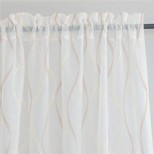 Visillo moderno con líneas onduladas