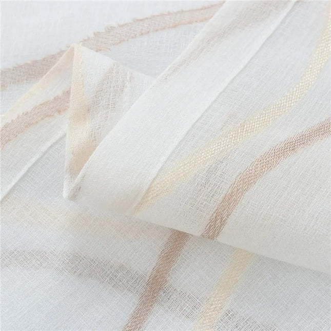 Visillo moderno con líneas onduladas