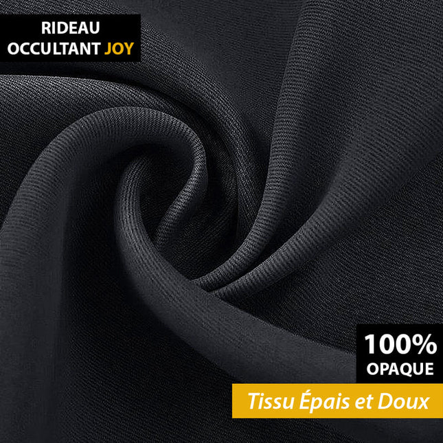 Cortina Opaca Negra Elegante Fruncida