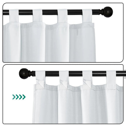 Cortina para pérgola exterior con trabillas