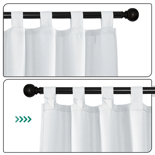 Cortina para pérgola exterior con trabillas