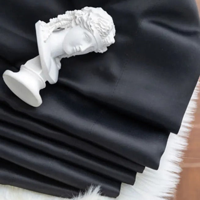 Cortina negra opaca para sala moderna