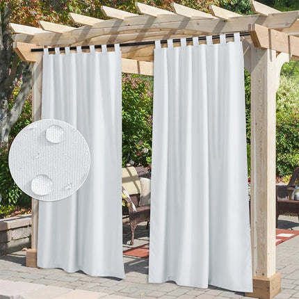 Cortina para pérgola exterior con trabillas