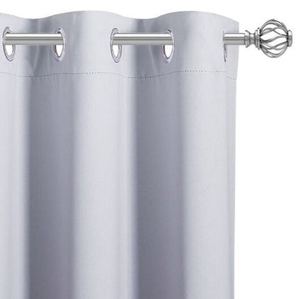 Cortina de exterior gris impermeable estampada