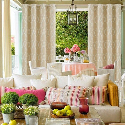 Cortina exterior con estampado de ondas