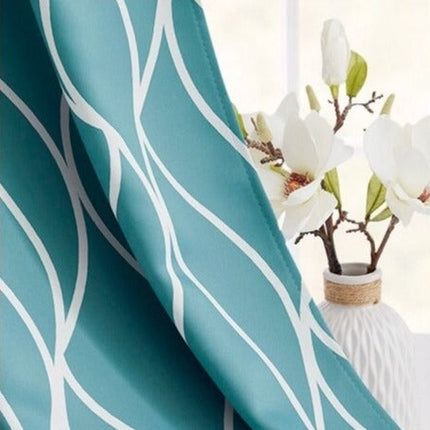 Cortina exterior con estampado de ondas