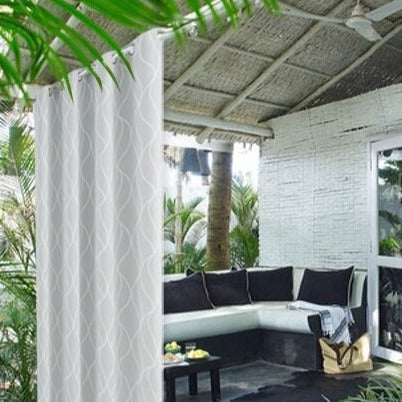 Cortina exterior con estampado de ondas