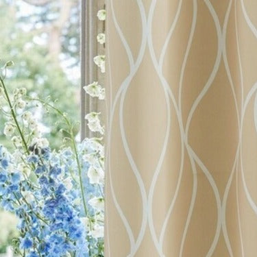 Cortina exterior con estampado de ondas