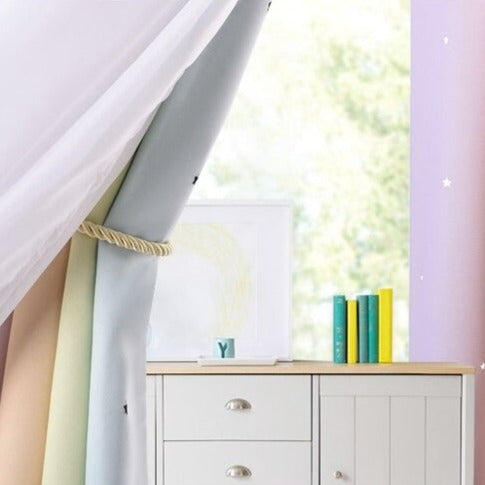 Visillo de exterior con pequeñas estrellas