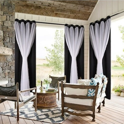 Cortina opaca para terraza y jardín