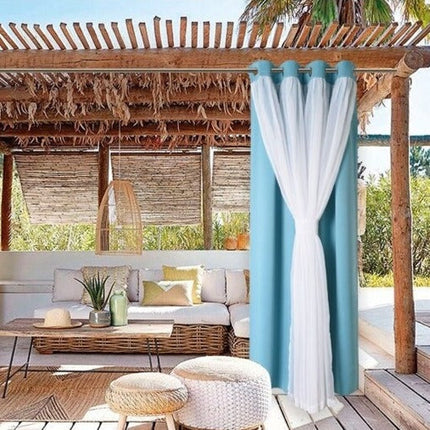 Cortina opaca para terraza y jardín