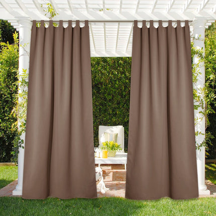 Cortina de exterior para jardín marrón