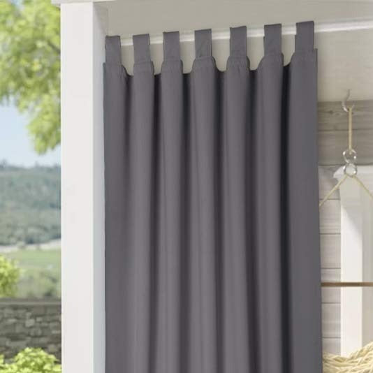 Cortina de exterior con presillas para pérgola